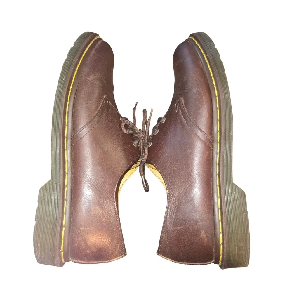 Dr. Martens 1461 Oxford Men 12/Women 13 Brown Leather 3-Eye Lace Up AW004‎ GV11R